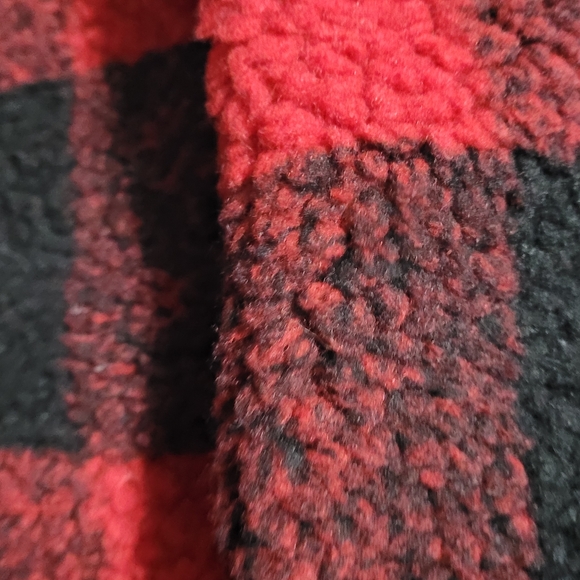 Buffalo Plaid Checkered Sherpa Button Up Jacket, 24 Months Unisex - Picture 5 of 7